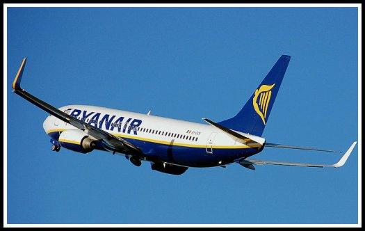 Ryanair Boeing 737 taking off from Bristol International Airport